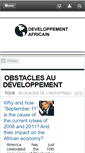 Mobile Screenshot of developpementafricain.com